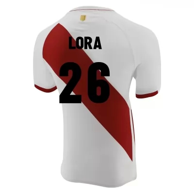 Női Perui labdarúgó-válogatott Jhilmar Lora #26 Hazai Fehér 2021 Mez Póló Ing