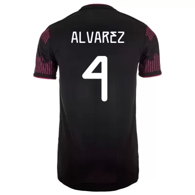 Gyermek Mexikói labdarúgó-válogatott Edson Alvarez #4 Hazai Vörös rózsa 2021 Mez Póló Ing