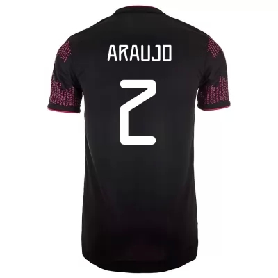 Női Mexikói labdarúgó-válogatott Nestor Araujo #2 Hazai Vörös rózsa 2021 Mez Póló Ing