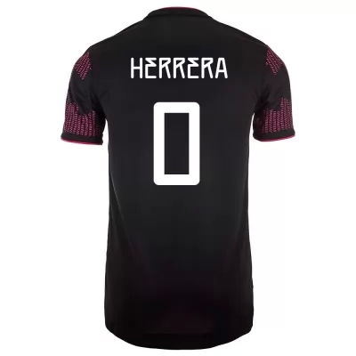 Férfi Mexikói labdarúgó-válogatott Hector Herrera #0 Hazai Vörös rózsa 2021 Mez Póló Ing