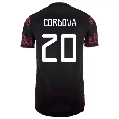 Férfi Mexikói labdarúgó-válogatott Sebastian Cordova #20 Hazai Vörös rózsa 2021 Mez Póló Ing