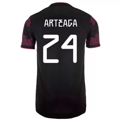 Női Mexikói labdarúgó-válogatott Gerardo Arteaga #24 Hazai Vörös rózsa 2021 Mez Póló Ing