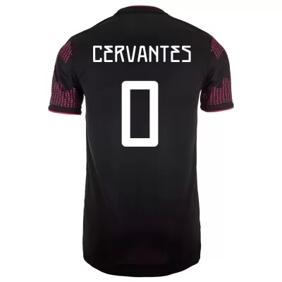 Férfi Mexikói labdarúgó-válogatott Alan Cervantes #0 Hazai Vörös rózsa 2021 Mez Póló Ing