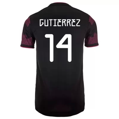 Női Mexikói labdarúgó-válogatott Erick Gutierrez #14 Hazai Vörös rózsa 2021 Mez Póló Ing