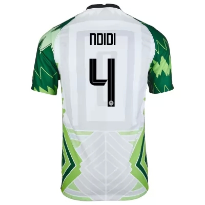 Férfi Nigériai labdarúgó-válogatott Wilfred Ndidi #4 Hazai Zöld Fehér 2021 Mez Póló Ing