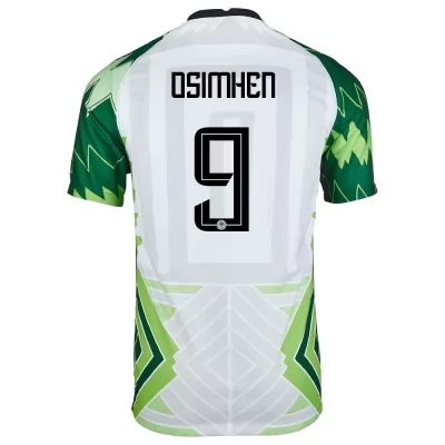 Férfi Nigériai labdarúgó-válogatott Victor Osimhen #9 Hazai Zöld Fehér 2021 Mez Póló Ing