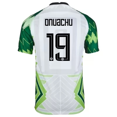 Gyermek Nigériai labdarúgó-válogatott Paul Onuachu #19 Hazai Zöld Fehér 2021 Mez Póló Ing