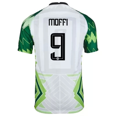 Női Nigériai labdarúgó-válogatott Terem Moffi #9 Hazai Zöld Fehér 2021 Mez Póló Ing