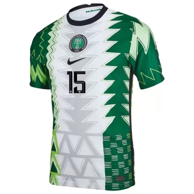 Női Nigériai labdarúgó-válogatott Zaidu Sanusi #15 Hazai Zöld Fehér 2021 Mez Póló Ing