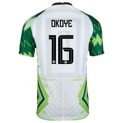 Női Nigériai labdarúgó-válogatott Maduka Okoye #16 Hazai Zöld Fehér 2021 Mez Póló Ing