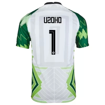 Női Nigériai labdarúgó-válogatott Francis Uzoho #1 Hazai Zöld Fehér 2021 Mez Póló Ing