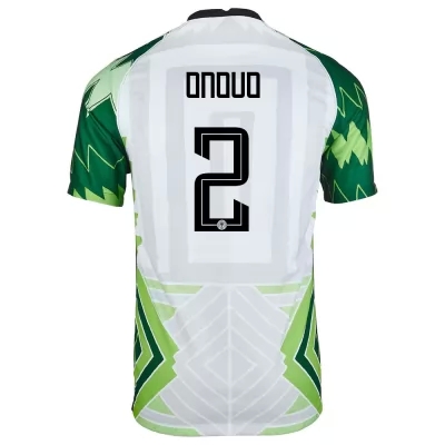 Női Nigériai labdarúgó-válogatott Vincent Onovo #2 Hazai Zöld Fehér 2021 Mez Póló Ing