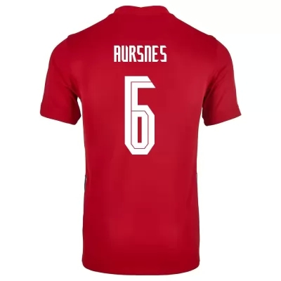 Női Norvég labdarúgó-válogatott Fredrik Aursnes #6 Hazai Piros 2021 Mez Póló Ing