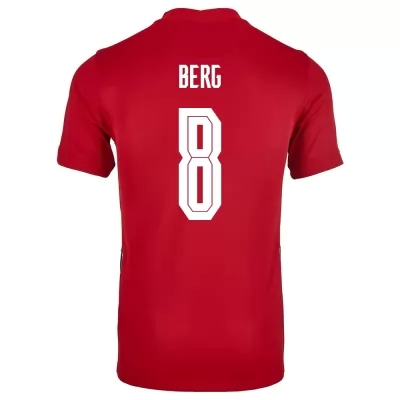 Női Norvég labdarúgó-válogatott Patrick Berg #8 Hazai Piros 2021 Mez Póló Ing