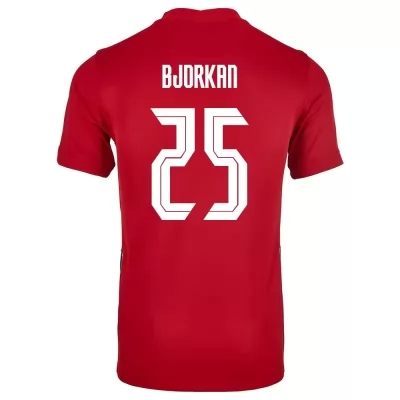 Női Norvég labdarúgó-válogatott Fredrik Andre Bjorkan #25 Hazai Piros 2021 Mez Póló Ing