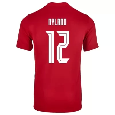 Női Norvég labdarúgó-válogatott Orjan Nyland #12 Hazai Piros 2021 Mez Póló Ing