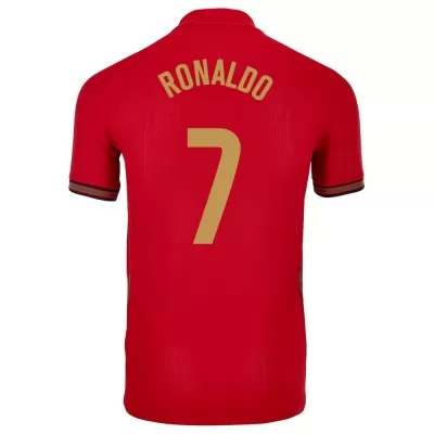 Gyermek Portugál labdarúgó-válogatott Cristiano Ronaldo #7 Hazai Piros 2021 Mez Póló Ing