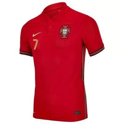 Férfi Portugál Labdarúgó-válogatott Cristiano Ronaldo #7 Hazai Piros 2021 Mez Póló Ing