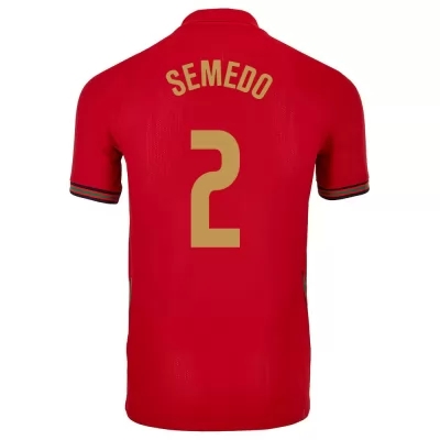 Férfi Portugál labdarúgó-válogatott Nelson Semedo #2 Hazai Piros 2021 Mez Póló Ing