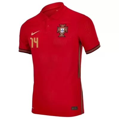Férfi Portugál Labdarúgó-válogatott William Carvalho #14 Hazai Piros 2021 Mez Póló Ing
