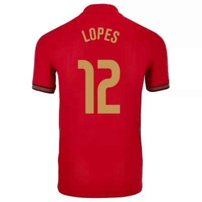 Gyermek Portugál labdarúgó-válogatott Anthony Lopes #12 Hazai Piros 2021 Mez Póló Ing