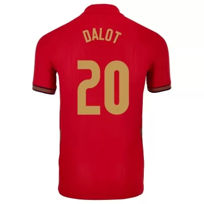 Férfi Portugál labdarúgó-válogatott Diogo Dalot #20 Hazai Piros 2021 Mez Póló Ing
