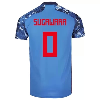 Férfi Japán labdarúgó-válogatott Yukinari Sugawara #0 Hazai Sötétkék 2021 Mez Póló Ing
