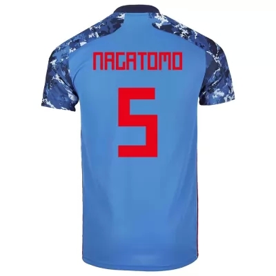Férfi Japán labdarúgó-válogatott Yuto Nagatomo #5 Hazai Sötétkék 2021 Mez Póló Ing