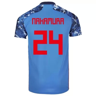 Gyermek Japán labdarúgó-válogatott Kosuke Nakamura #24 Hazai Sötétkék 2021 Mez Póló Ing