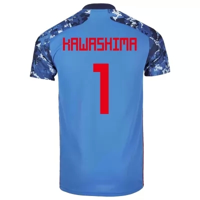 Férfi Japán labdarúgó-válogatott Eiji Kawashima #1 Hazai Sötétkék 2021 Mez Póló Ing