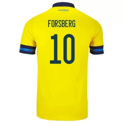 Női Svéd labdarúgó-válogatott Emil Forsberg #10 Hazai Sárga 2021 Mez Póló Ing