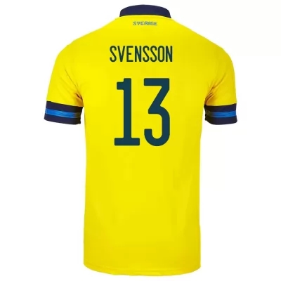Női Svéd labdarúgó-válogatott Gustav Svensson #13 Hazai Sárga 2021 Mez Póló Ing
