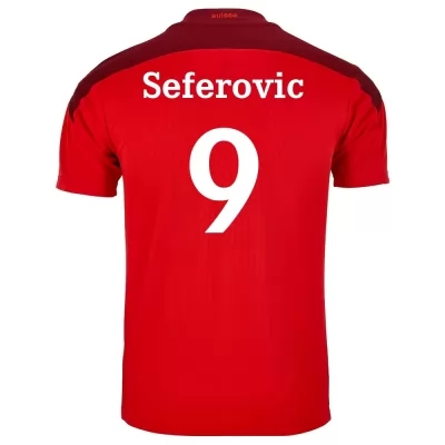 Női Svájci labdarúgó-válogatott Haris Seferovic #9 Hazai Piros 2021 Mez Póló Ing