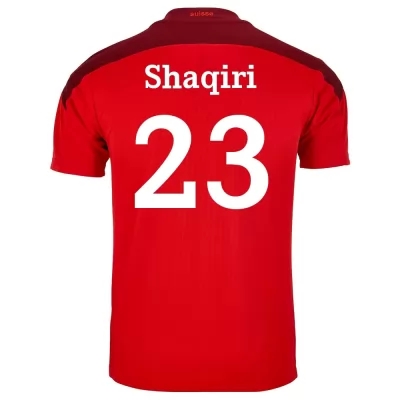 Női Svájci labdarúgó-válogatott Xherdan Shaqiri #23 Hazai Piros 2021 Mez Póló Ing