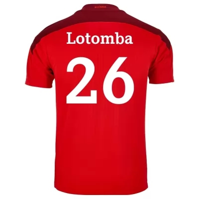 Női Svájci labdarúgó-válogatott Jordan Lotomba #26 Hazai Piros 2021 Mez Póló Ing