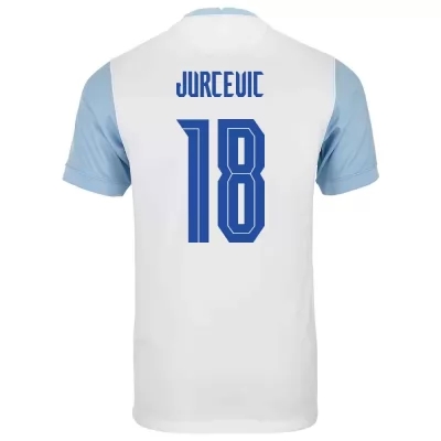 Női Szlovén labdarúgó-válogatott Mario Jurcevic #18 Hazai Fehér 2021 Mez Póló Ing