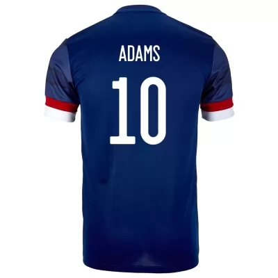 Női Skót labdarúgó-válogatott Che Adams #10 Hazai Sötétkék 2021 Mez Póló Ing