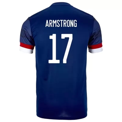 Férfi Skót Labdarúgó-válogatott Stuart Armstrong #17 Hazai Sötétkék 2021 Mez Póló Ing