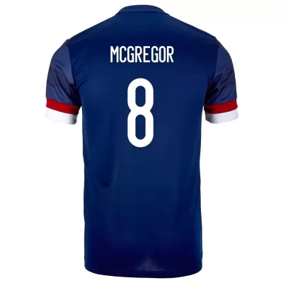 Női Skót labdarúgó-válogatott Callum McGregor #8 Hazai Sötétkék 2021 Mez Póló Ing