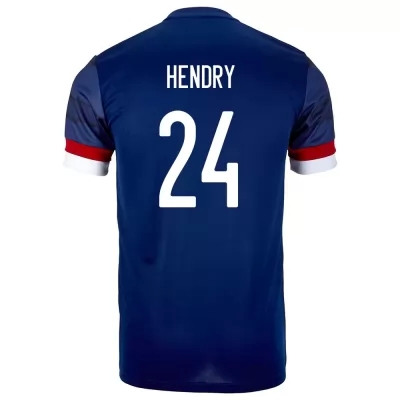 Női Skót Labdarúgó-válogatott Jack Hendry #24 Hazai Sötétkék 2021 Mez Póló Ing
