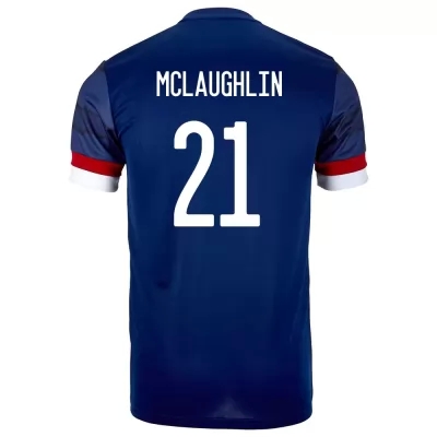 Női Skót labdarúgó-válogatott Jon McLaughlin #21 Hazai Sötétkék 2021 Mez Póló Ing