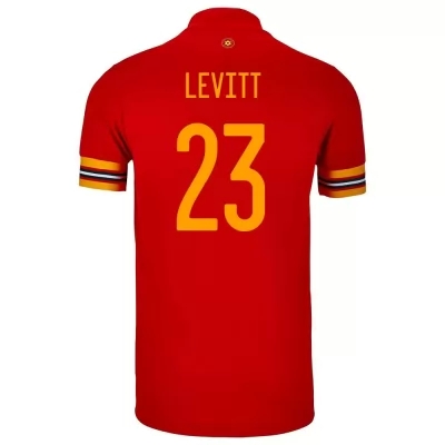 Női Walesi labdarúgó-válogatott Dylan Levitt #23 Hazai Piros 2021 Mez Póló Ing