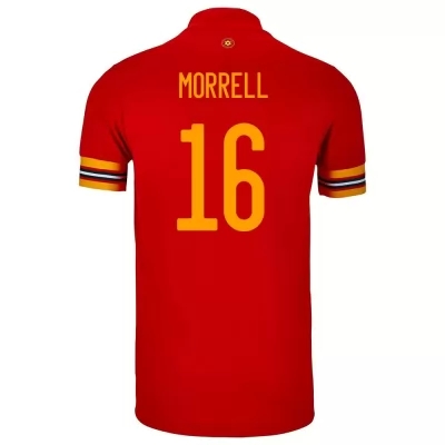 Női Walesi Labdarúgó-válogatott Joe Morrell #16 Hazai Piros 2021 Mez Póló Ing