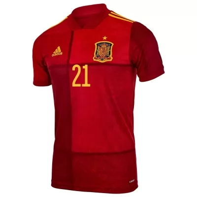 Női Spanyol labdarúgó-válogatott Mikel Oyarzabal #21 Hazai Piros 2021 Mez Póló Ing