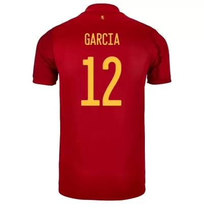 Női Spanyol labdarúgó-válogatott Eric Garcia #12 Hazai Piros 2021 Mez Póló Ing