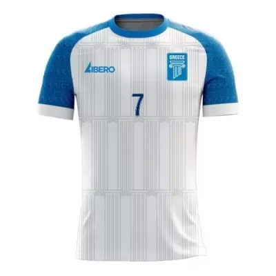 Női Görög labdarúgó-válogatott Georgios Masouras #7 Hazai Fehér 2021 Mez Póló Ing