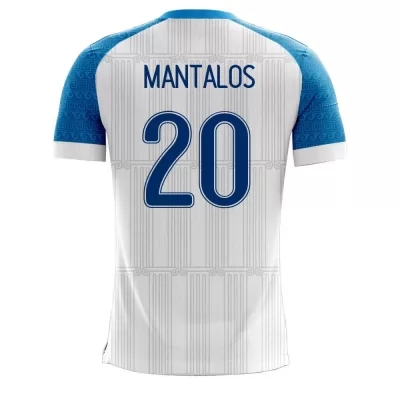 Női Görög labdarúgó-válogatott Petros Mantalos #20 Hazai Fehér 2021 Mez Póló Ing