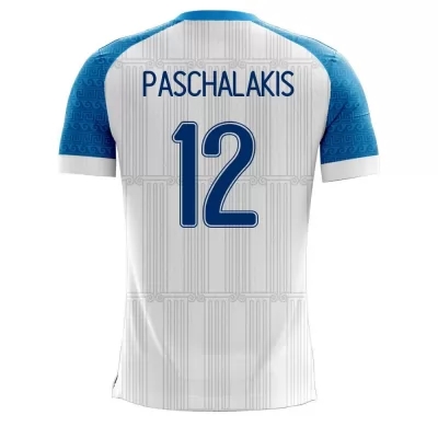 Női Görög labdarúgó-válogatott Alexandros Paschalakis #12 Hazai Fehér 2021 Mez Póló Ing