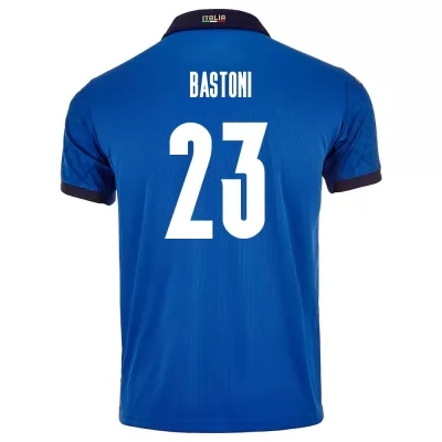 Férfi Olasz labdarúgó-válogatott Alessandro Bastoni #23 Hazai Kék 2021 Mez Póló Ing