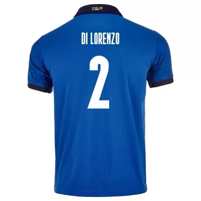 Férfi Olasz labdarúgó-válogatott Giovanni Di Lorenzo #2 Hazai Kék 2021 Mez Póló Ing